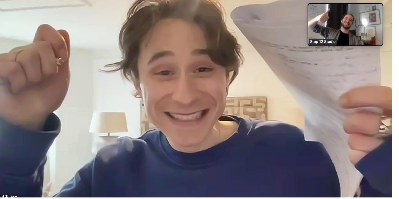Prepping Tom for a chemistry read on Zoom